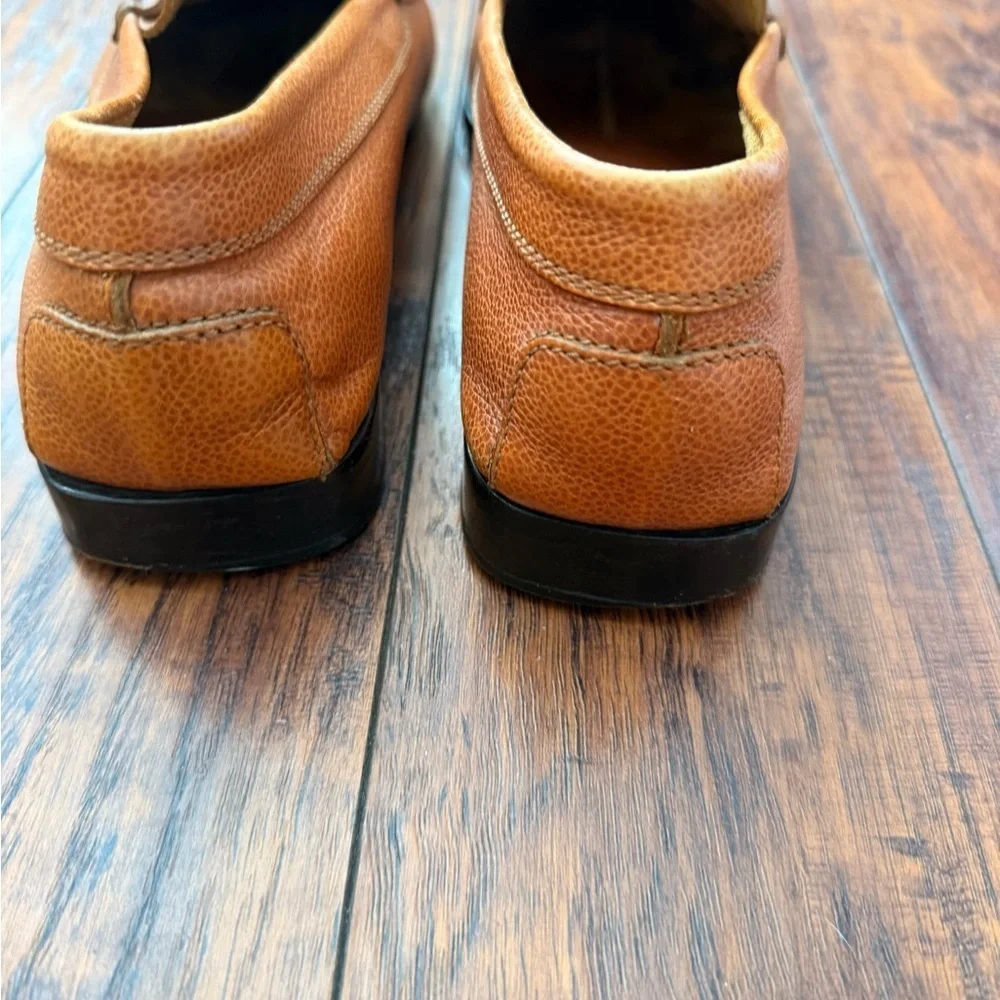Tod's Men’s Brown Drivers Classic Grained Leather Penny Loafers | Size 8.5